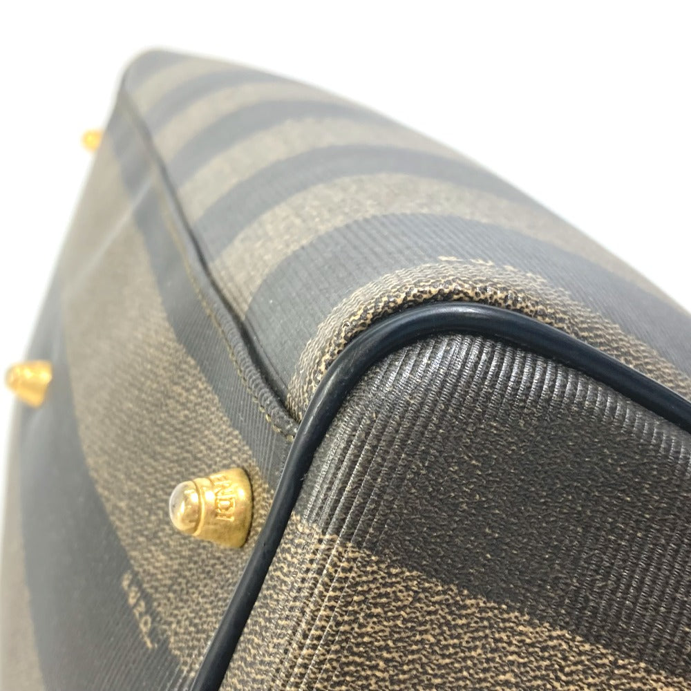 FENDI Handbag Leather / PVC Brown Pecan