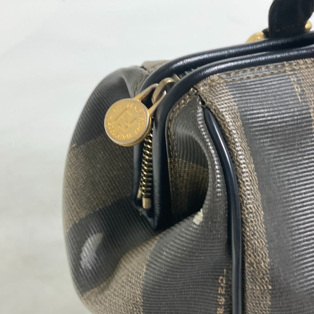 FENDI Handbag Leather / PVC Brown Pecan
