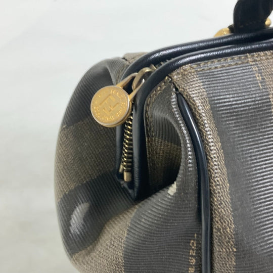 FENDI Handbag Leather / PVC Brown Pecan