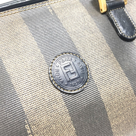 FENDI Handbag Leather / PVC Brown Pecan