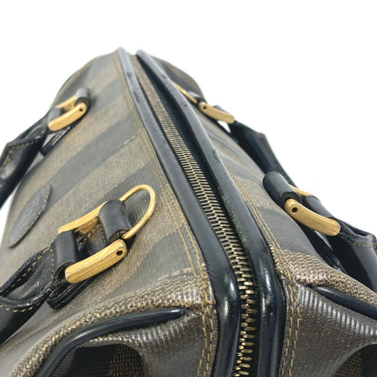 FENDI Handbag Leather / PVC Brown Pecan