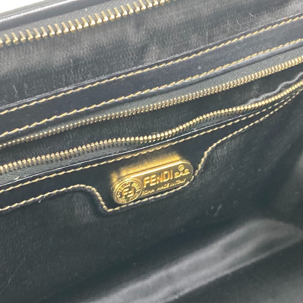 FENDI Handbag Leather / PVC Brown Pecan