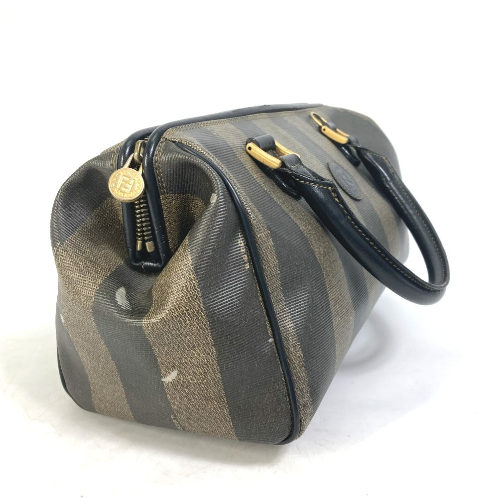 FENDI Handbag Leather / PVC Brown Pecan