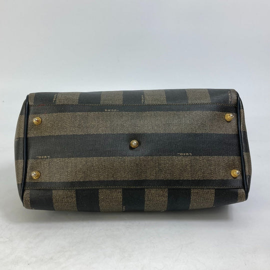 FENDI Handbag Leather / PVC Brown Pecan