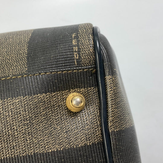 FENDI Handbag Leather / PVC Brown Pecan