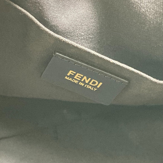 FENDI Handbag 8BN251 Leather/Canvas, Suede Brown Pecan Women Used Authentic