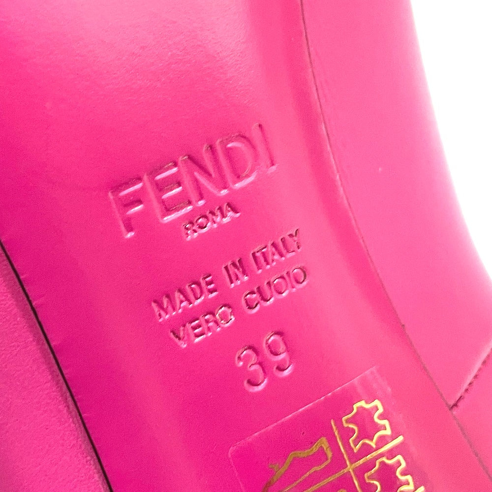 FENDI pumps leather purple Pointed toe Women 39 Used Authentic