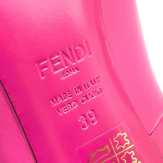 FENDI pumps leather purple Pointed toe Women 39 Used Authentic