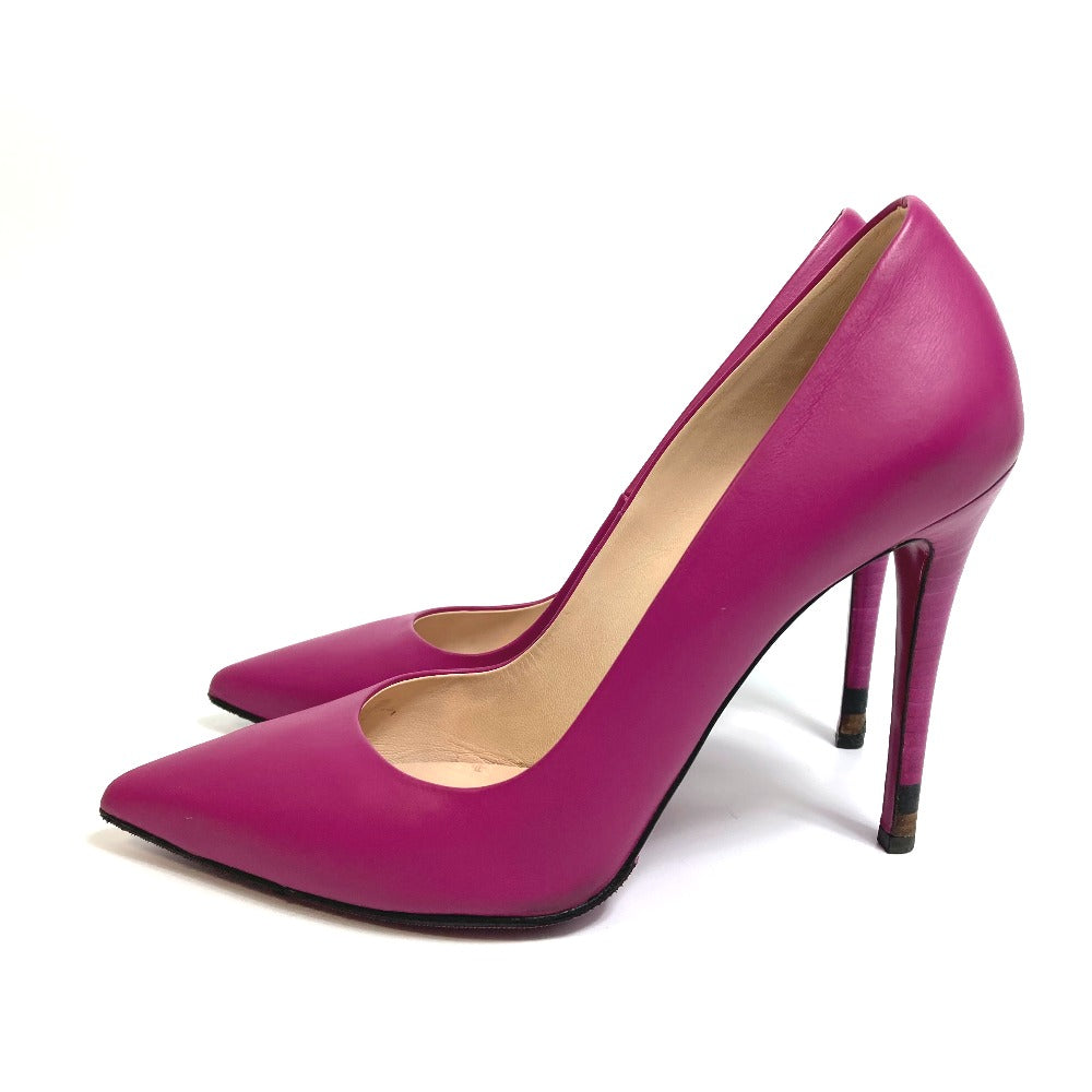 FENDI pumps leather purple Pointed toe Women 39 Used Authentic