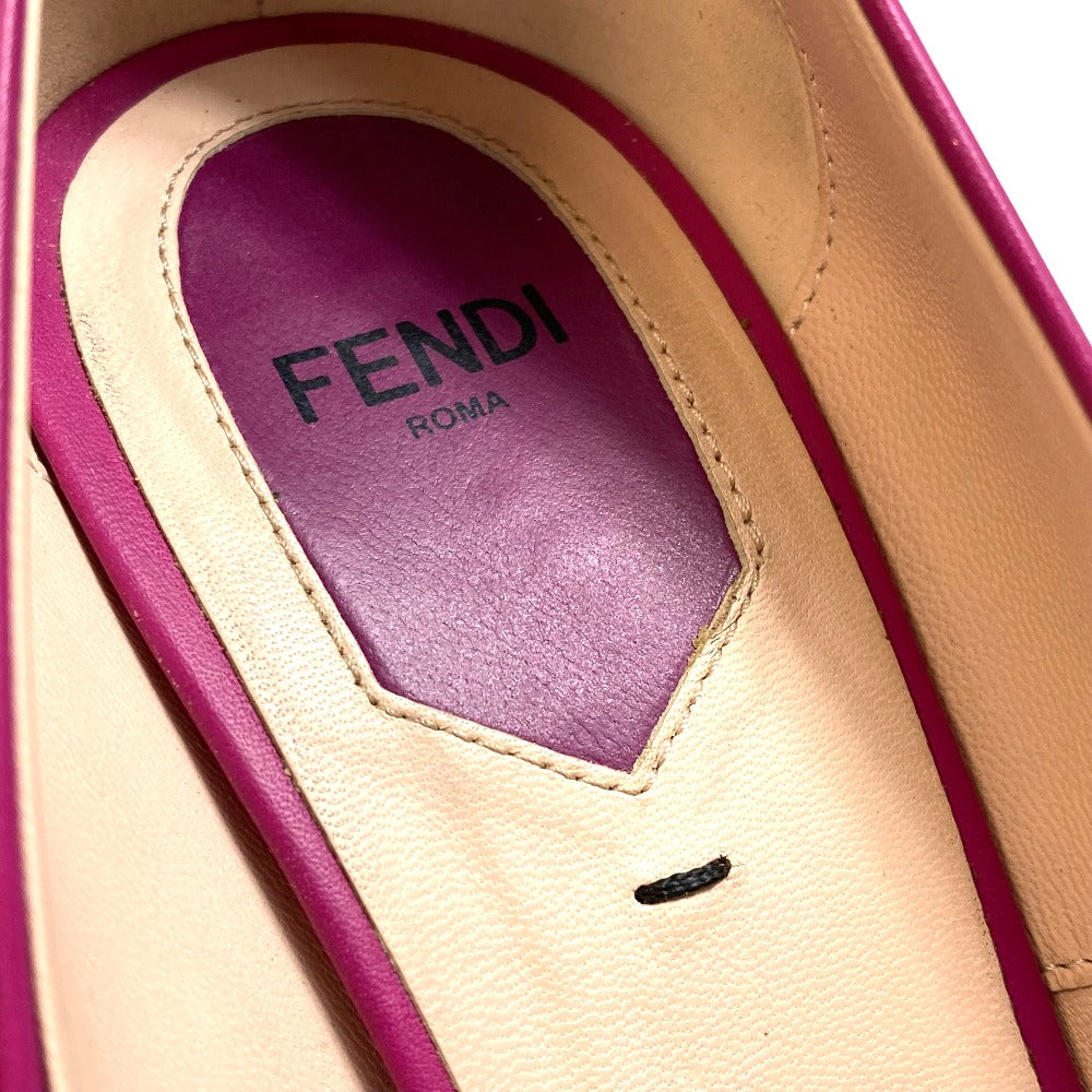FENDI pumps leather purple Pointed toe Women 39 Used Authentic