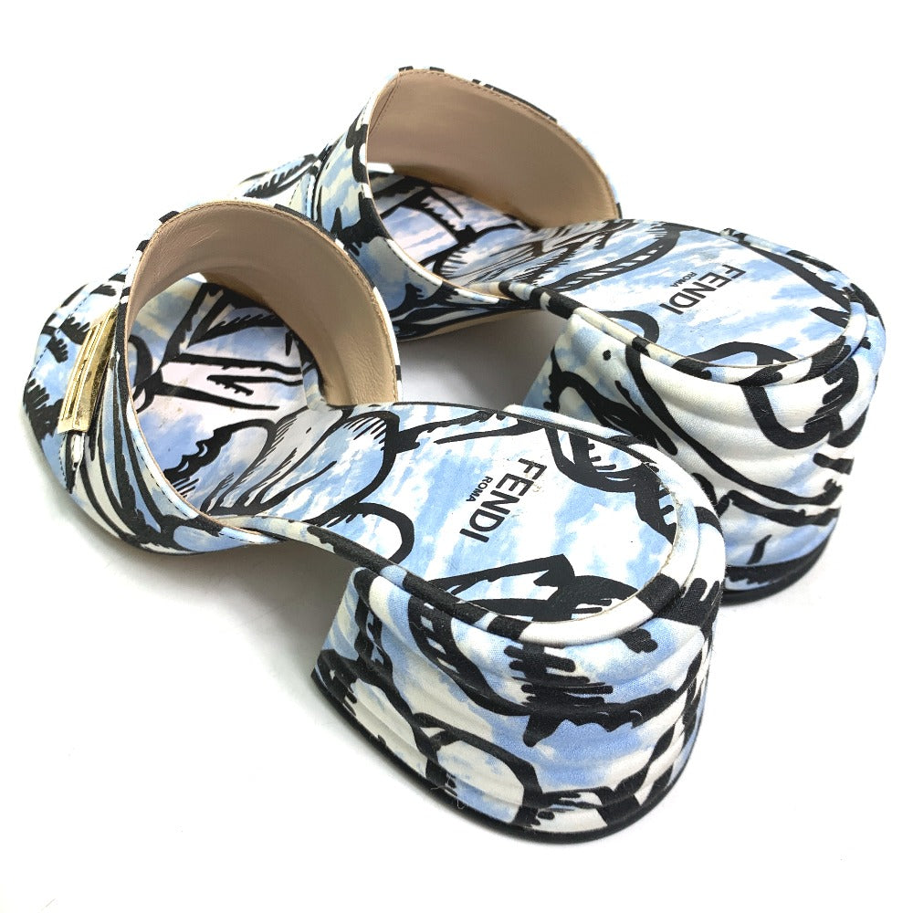 FENDI Sandals Canvas, Canvas blue Joshua Vides california sky Women 35 Used Authentic