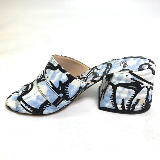 FENDI Sandals Canvas, Canvas blue Joshua Vides california sky Women 35 Used Authentic