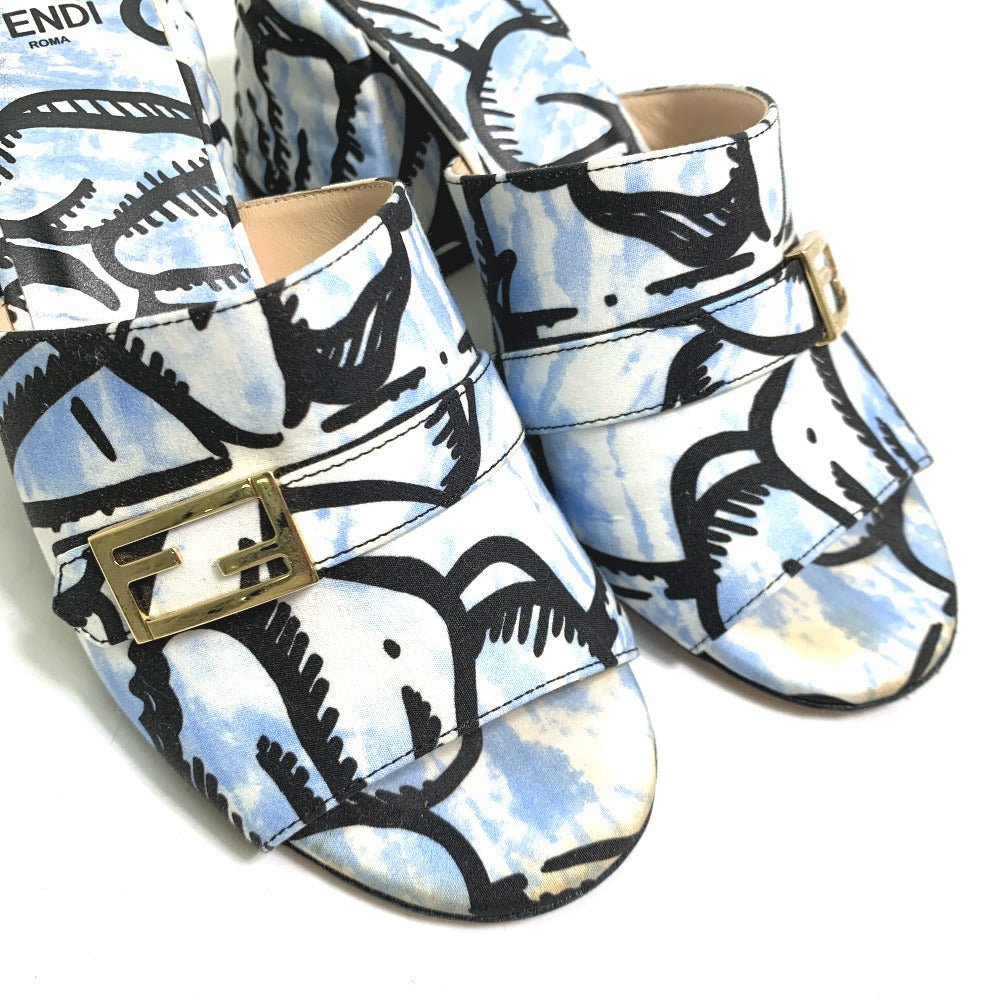 FENDI Sandals Canvas, Canvas blue Joshua Vides california sky Women 35 Used Authentic