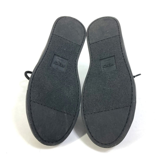 FENDI sneakers 8E6594 Canvas, Coated canvas Brown Zucca high cut logo Women 36 Used Authentic