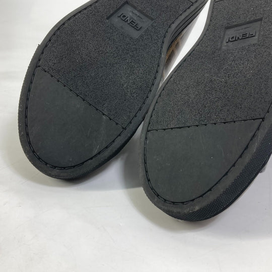 FENDI sneakers 8E6594 Canvas, Coated canvas Brown Zucca high cut logo Women 36 Used Authentic
