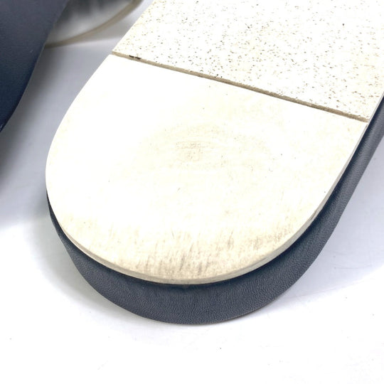 FENDI Sandals 7X1059 leather Navy Flat sandals beach sandals Tricolor mens 8 Used Authentic