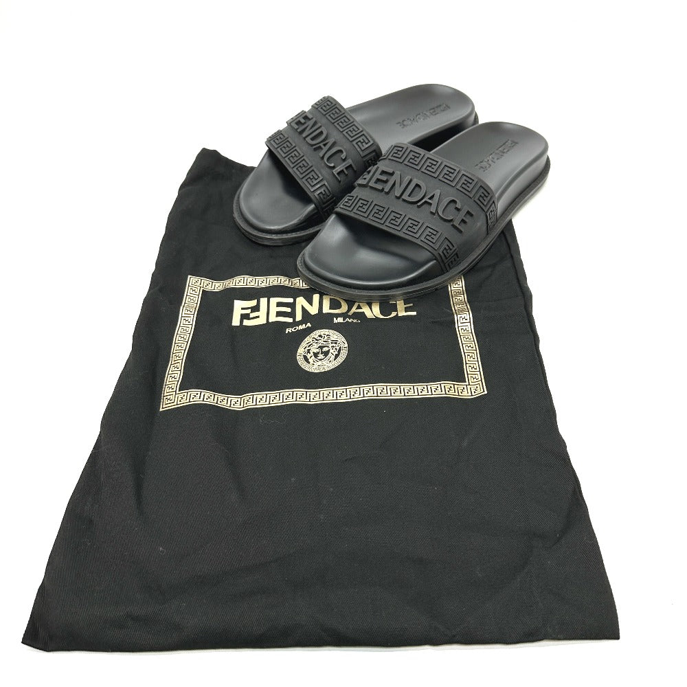FENDI Sandals 8X8340 rubber black Versace VERSACE collaboration Fendace FENDACE Women 38 Used Authentic