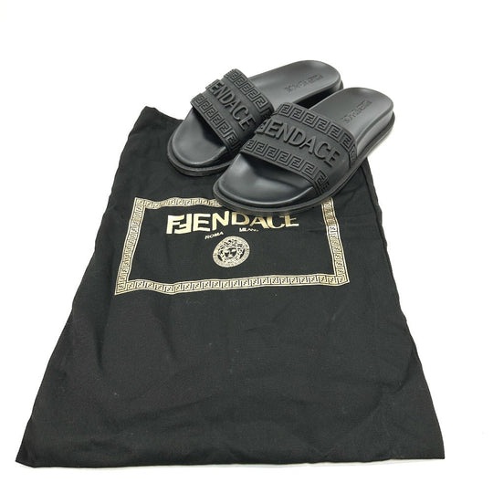 FENDI Sandals 8X8340 rubber black Versace VERSACE collaboration Fendace FENDACE Women 38 Used Authentic