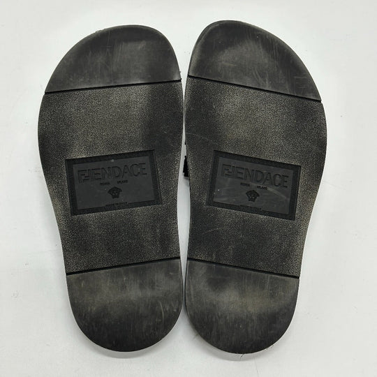 FENDI Sandals 8X8340 rubber black Versace VERSACE collaboration Fendace FENDACE Women 38 Used Authentic