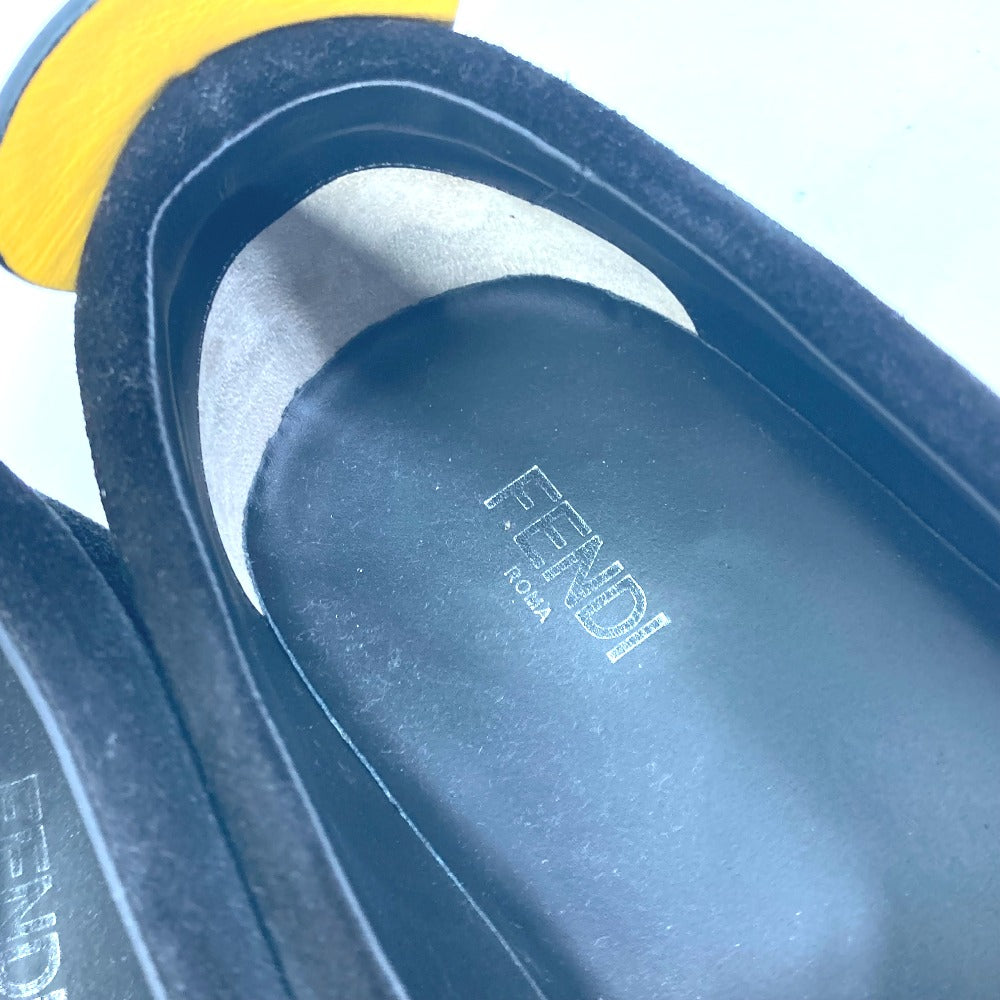 FENDI Slip-on suede black sneakers Monster Bugs mens 8 Used Authentic