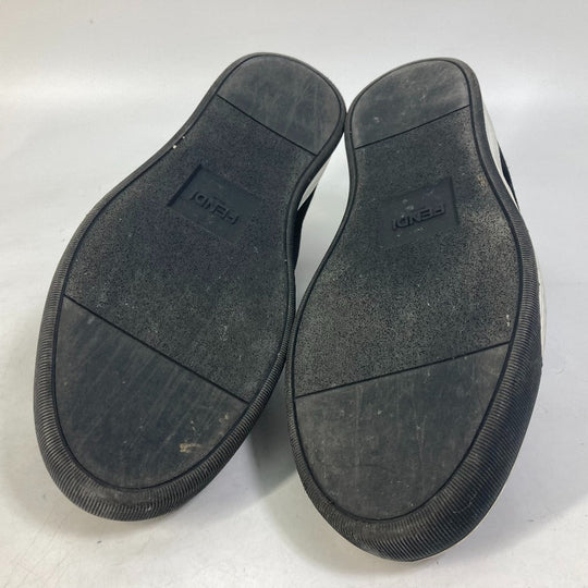 FENDI Slip-on suede black sneakers Monster Bugs mens 8 Used Authentic