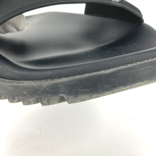FENDI Sandals 7X1377 rubber black pool sandals shower sandals logo mens 9 Used Authentic