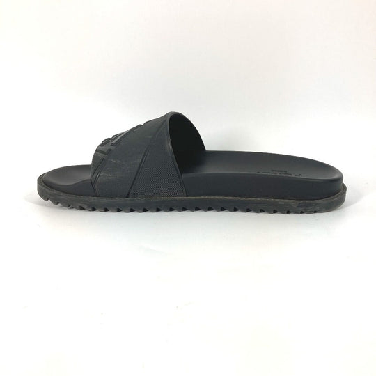 FENDI Sandals 7X1377 rubber black pool sandals shower sandals logo mens 9 Used Authentic