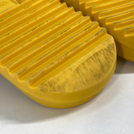 FENDI Sandals 7X1377 rubber yellow shoes logo mens 7 Used Authentic