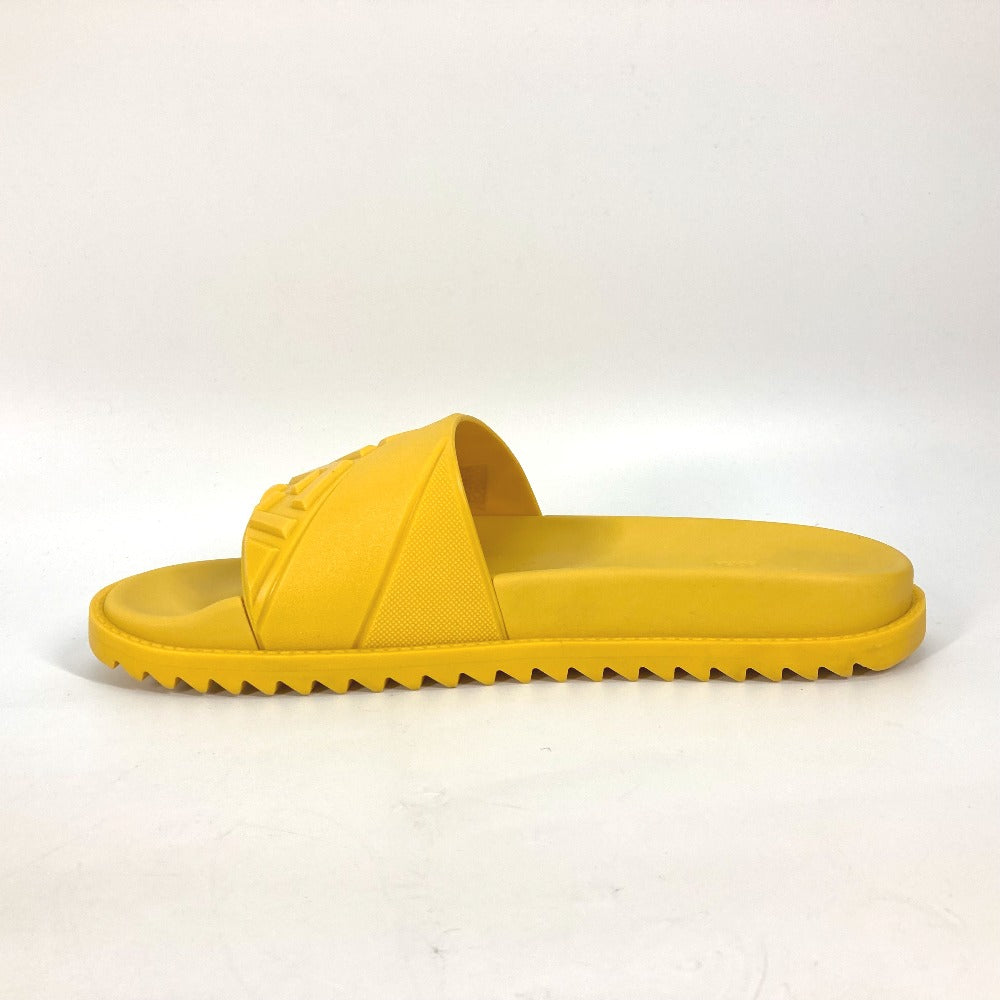 FENDI Sandals 7X1377 rubber yellow shoes logo mens 7 Used Authentic