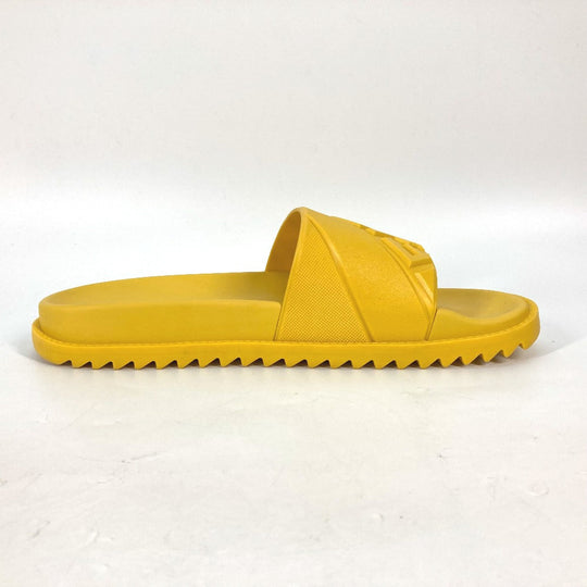 FENDI Sandals 7X1377 rubber yellow shoes logo mens 7 Used Authentic
