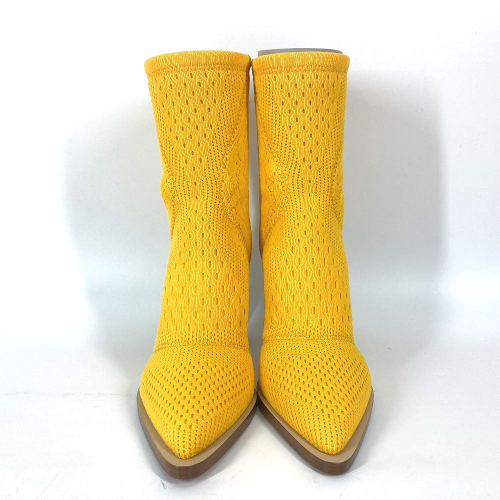 FENDI boots knit yellow Shoes shoes knitted boots Women 35 Used Authentic