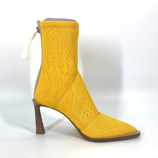 FENDI boots knit yellow Shoes shoes knitted boots Women 35 Used Authentic