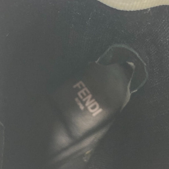 FENDI boots knit black Heel logo sneaker boots knit boots Women 36 Used Authentic