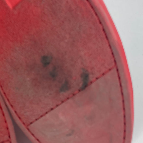 FENDI sneakers 7E1008 leather Red Face Studs mens 8 Used Authentic