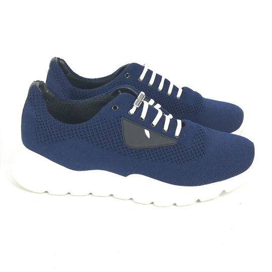 FENDI sneakers 7E1096 mesh blue Shoes shoes monster mens 6 Used Authentic