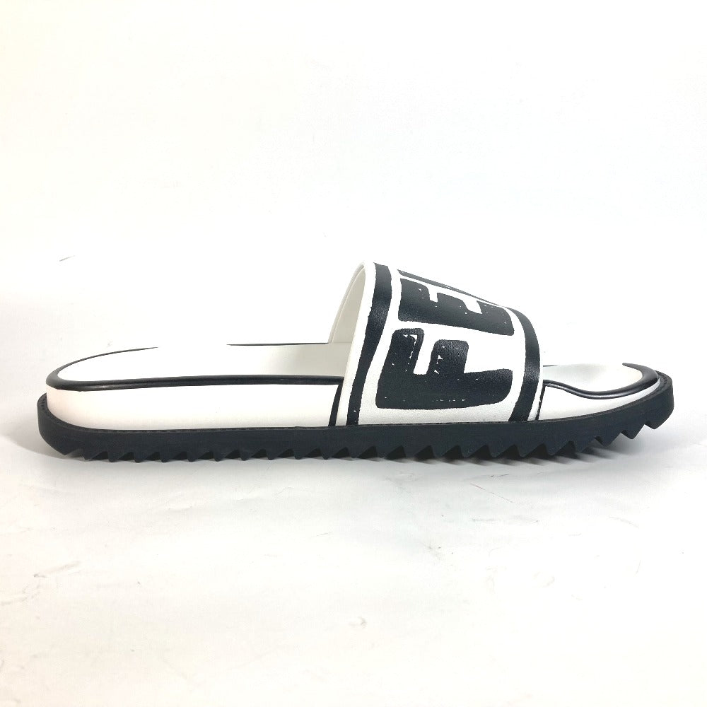 FENDI Sandals 7X1176 Leather, Rubber white Joshua Vides Collaboration logo mens 7 Used Authentic