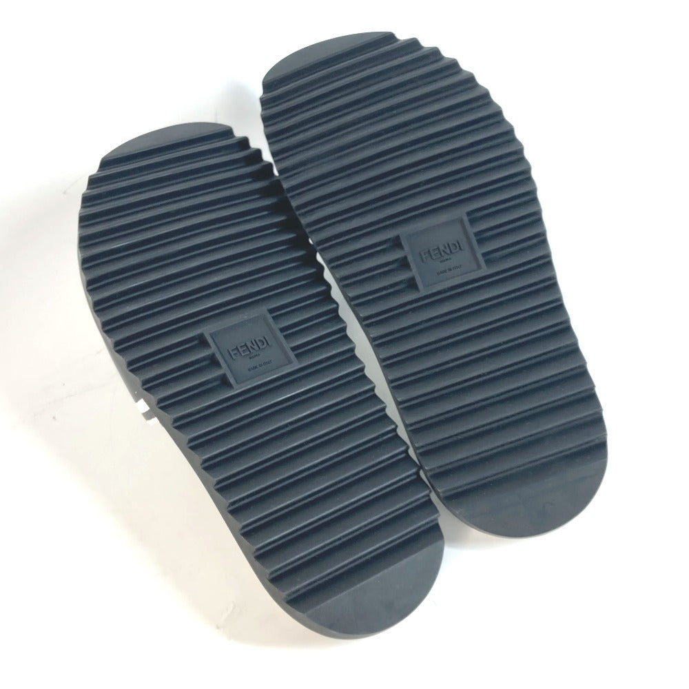 FENDI Sandals 7X1176 Leather, Rubber white Joshua Vides Collaboration logo mens 7 Used Authentic