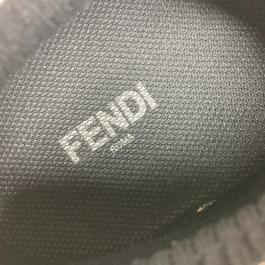 FENDI sneakers 7E1254 Canvas, Leather Brown Zucca Slip-ons Women 8 Used Authentic