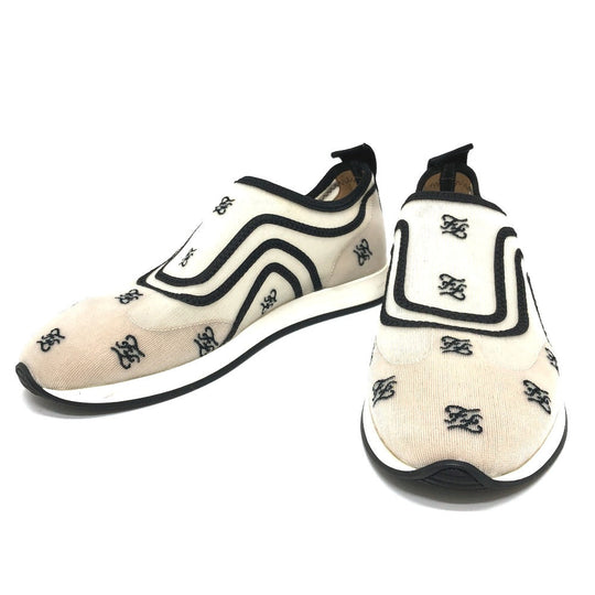 FENDI sneakers mesh white mesh Women 36 Used Authentic