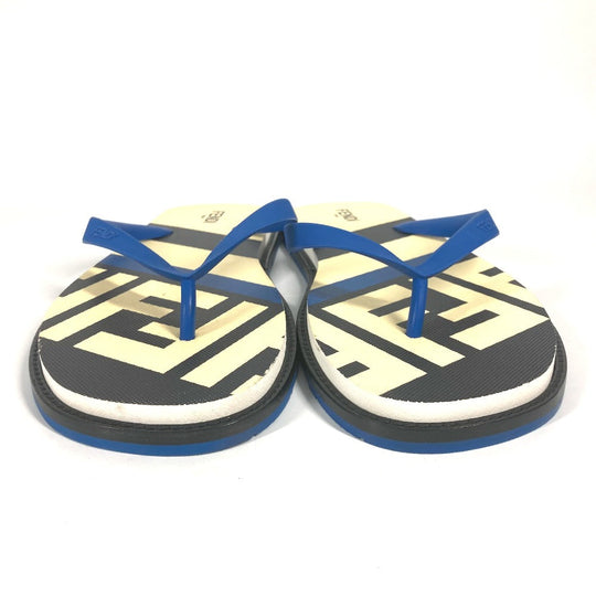 FENDI Sandals 7Y1360 rubber blue Shoes shoes logo mens 8 Used Authentic
