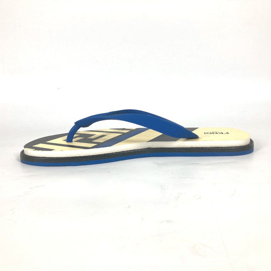 FENDI Sandals 7Y1360 rubber blue Shoes shoes logo mens 8 Used Authentic