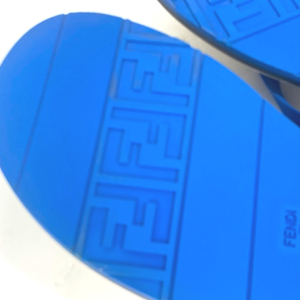 FENDI Sandals 7Y1360 rubber blue Shoes shoes logo mens 8 Used Authentic