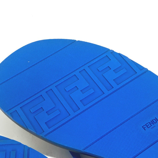 FENDI Sandals 7Y1360 rubber blue Shoes shoes logo mens 8 Used Authentic
