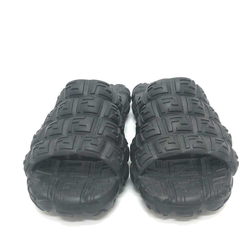 FENDI Sandals 7X1573 rubber black mens 8 Used Authentic