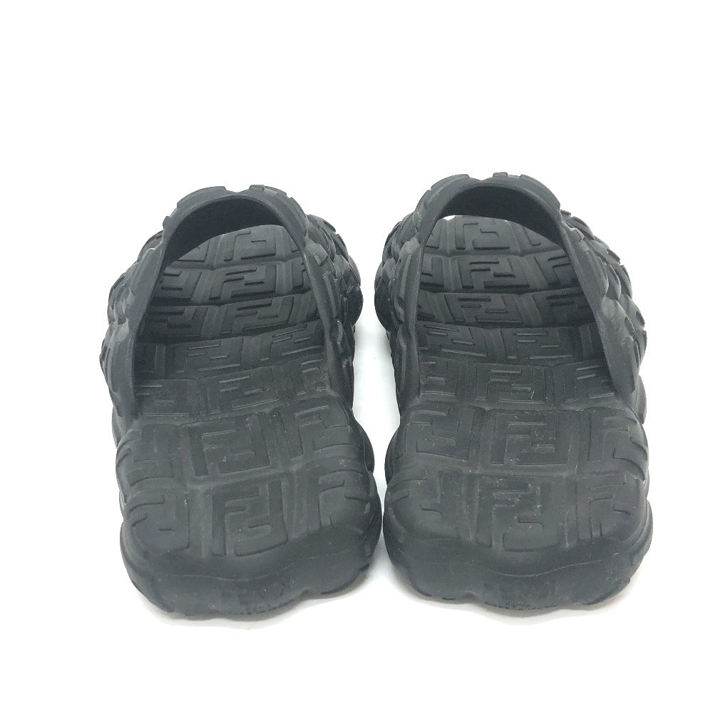 FENDI Sandals 7X1573 rubber black mens 8 Used Authentic