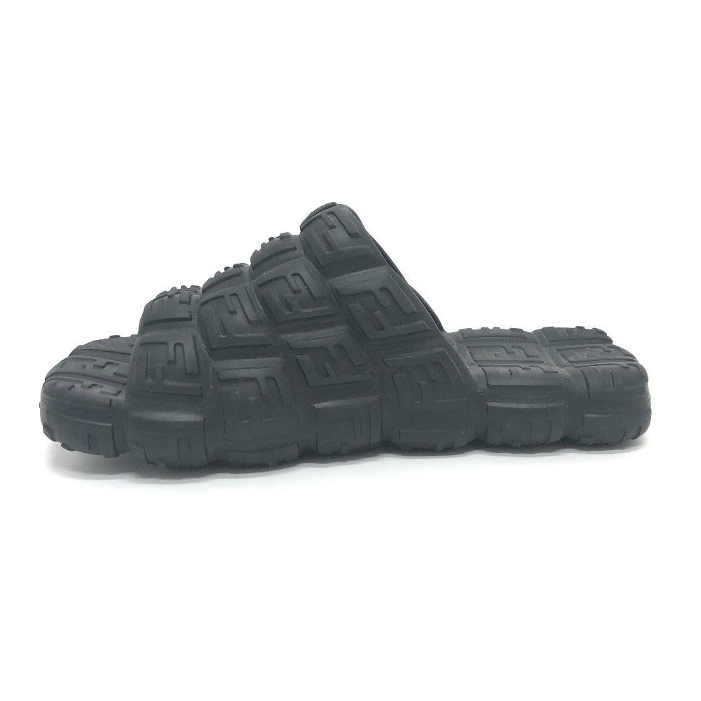 FENDI Sandals 7X1573 rubber black mens 8 Used Authentic