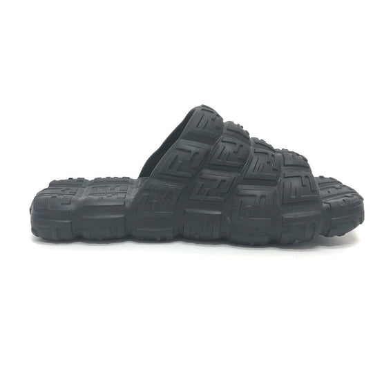 FENDI Sandals 7X1573 rubber black mens 8 Used Authentic