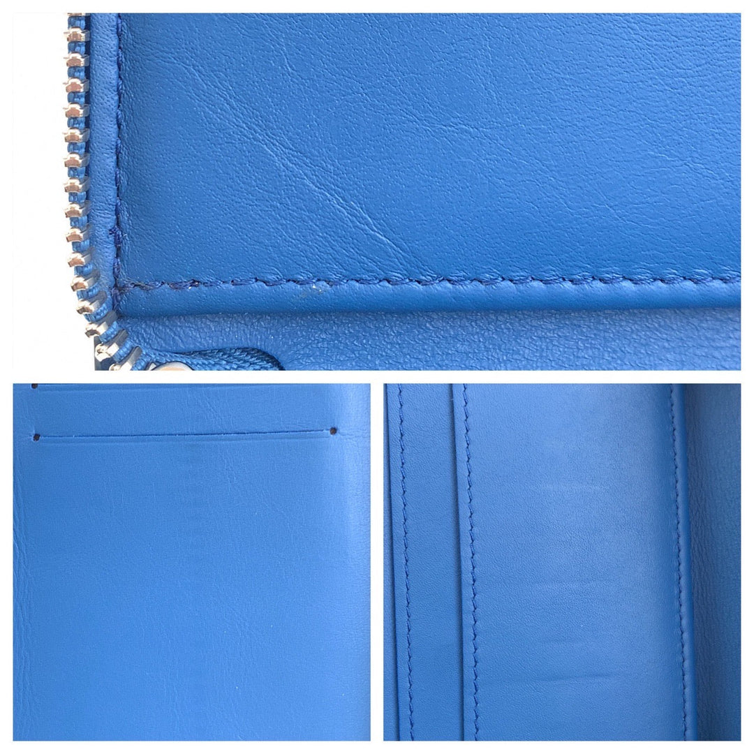 LOUIS VUITTON Long Wallet Purse M58411 leather blue Long Wallet Purse Zip Around Taurillon Clemence Leather Zippy Wallet Vertical mens Used Authentic