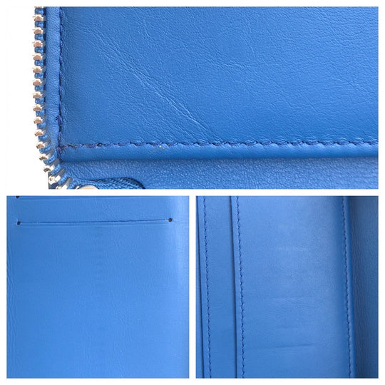LOUIS VUITTON Long Wallet Purse M58411 leather blue Long Wallet Purse Zip Around Taurillon Clemence Leather Zippy Wallet Vertical mens Used Authentic