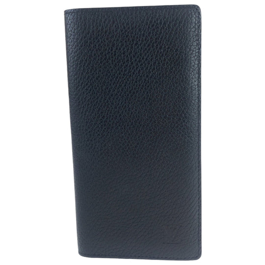 LOUIS VUITTON Long Wallet Purse M58192 leather Noir black black Long Wallet Purse Long wallet billfold Taurillon Clemence Leather Portefeuille Braza mens Used Authentic